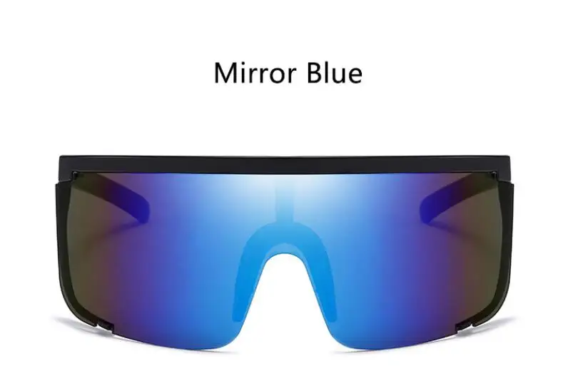 MIRROR BLUE Дизайнерские женские солнцезащитные очки, высокое качество, очки оверсайз, уличные, для вождения, мужские, Роскошные, Ретро стиль, зеркальные, цветные очки - Цвет линз: MIRROR BLUE