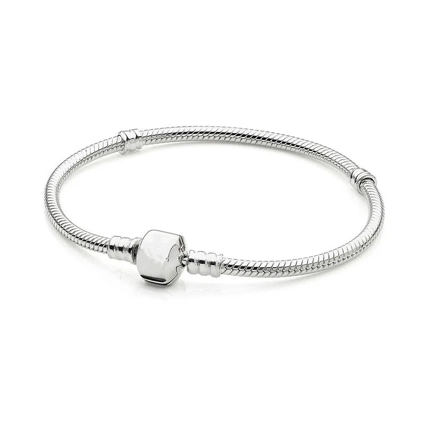 

2020 Hot sell Classic Really 925 Sterling Silver Snake Chain Fit Original Charm Bracelet For Women Basic Bracelet DIY Jewelry