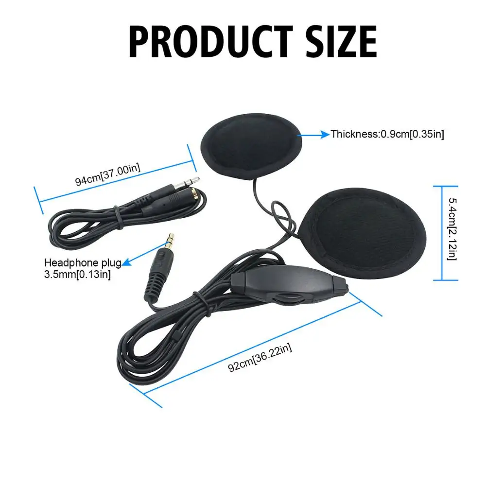 Motorcycle Helmet earphone Accessories With adhesive and velcro music headphones