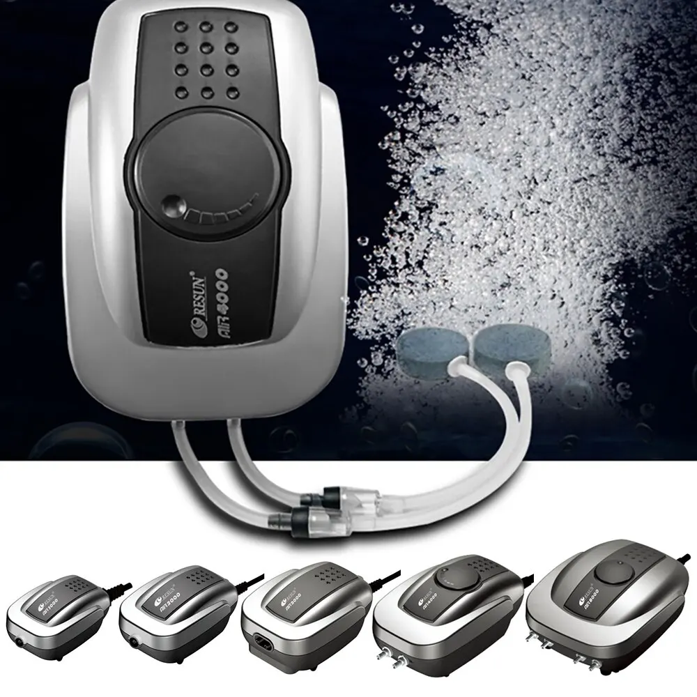 

2W 3W 8W Aquarium Air Pump Fish Tank Mini Silent Compressor Single Double Outlet Oxygen Pumps Aquariums Aquatic Accessories