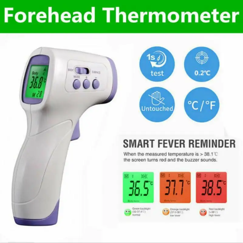

Forehead Thermometer Ear Infrared Thermometer for Adult Baby Kid, Accurate Fast Temperature Gun, Non-Contact Measurement
