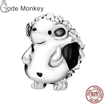 

Qikaola Authentic 925 Sterling Silver Hedgehog Beads Fit Original 3mm Bracelet DIY Jewelry Making Charms Pendant CMS1521