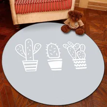 Zeegle круглый ковер с мультяшным рисунком для гостиной, противоскользящие ковры для детской спальни, детские коврики для ползания, коврики для йоги, коврик для стула