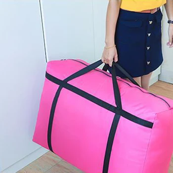 

Unisex Thicken Move Zipper Oxford Fabric Quilt Storage Package Luggage Bag Dampproof Waterproof
