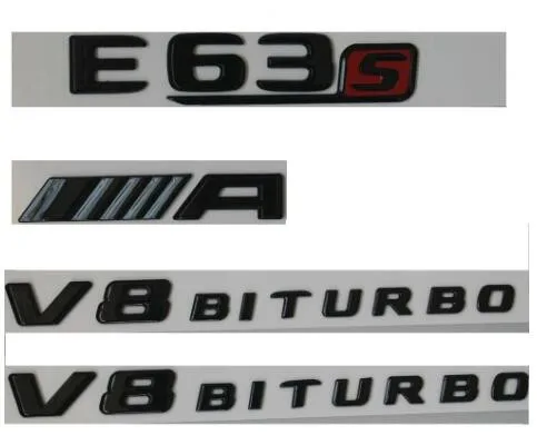 Глянцевые черные буквы E63s Для AMG V8 BITURBO значки-эмблемы для Mercedes W213 | Автомобили и