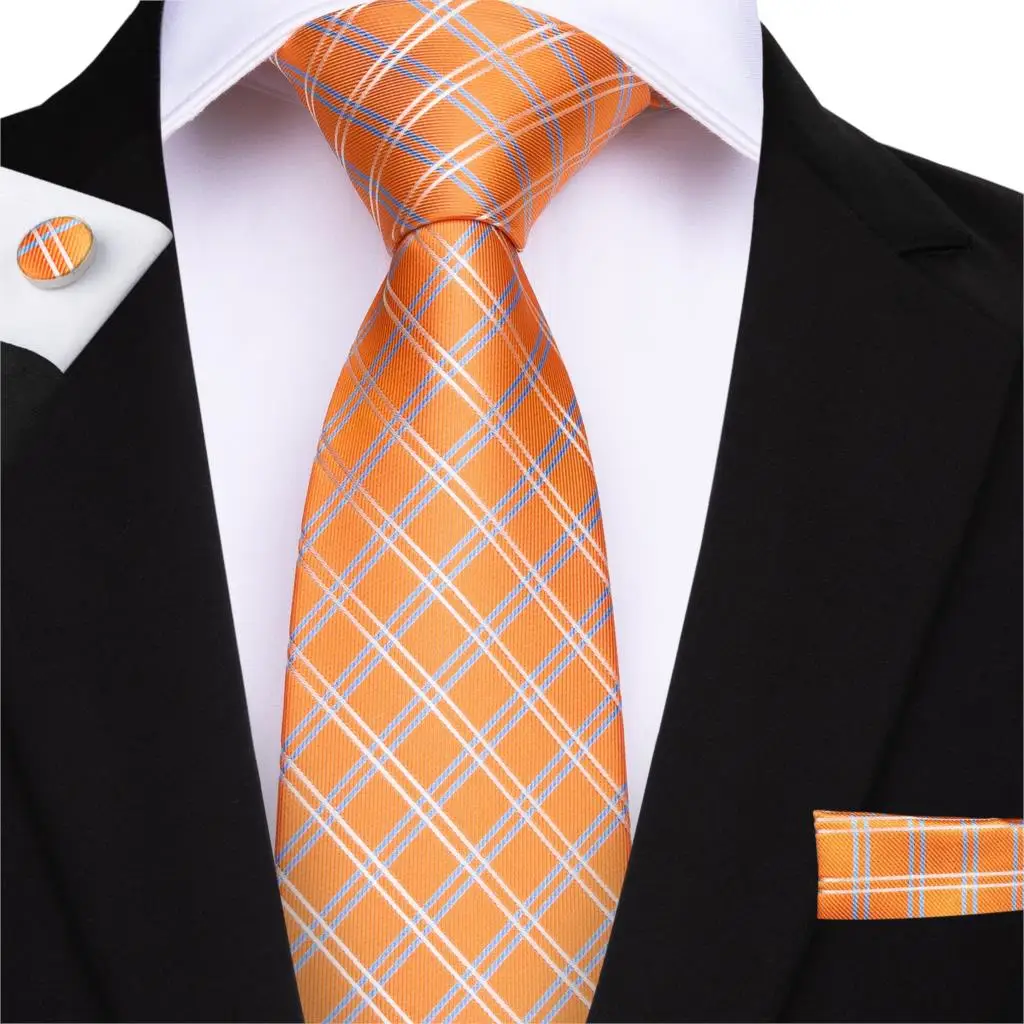 DiBanGu Новое поступление 12 видов стилей шелковые галстуки для 8,5 см оранжевого цвета мужские галстуки для бизнеса Свадебный костюм галстук на шею Gravatas