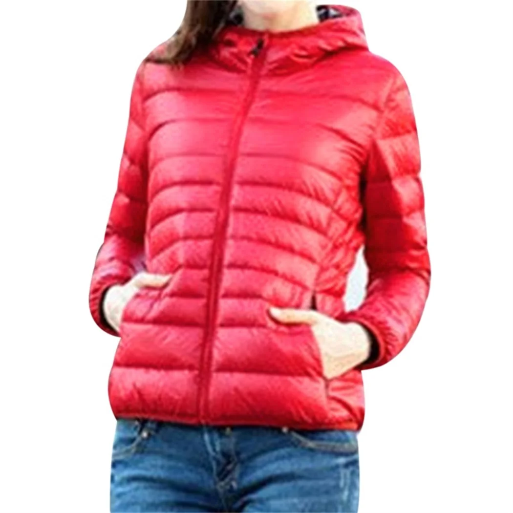 

Women Coat Europe And The United States Long-Sleeved Hat Thin Cotton-Padded Coat Cotton Down Coat Keep Warm Fashion Pop Tide
