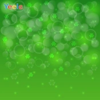 

Yeele St. Patrick's Day Rave Bokeh bubble Shamrocks Photography Backdrops Personalized Photographic Backgrounds For Photo Studio