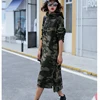 Autumn Basic Hooded Dress Sweatshirts Women Korean Fashion Camouflage Hoodies New Long Outwear Plus Size Split Casual Pullovers ► Photo 2/6