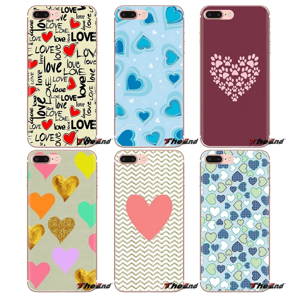 TPU Shell Covers colorful Housing Red hearts Stripe For Xiaomi Mi6 Mi 6 A1 Max Mix 2 5X 6X Redmi Note 5 5A 4X 4A A4 4 3 Plus Pro |