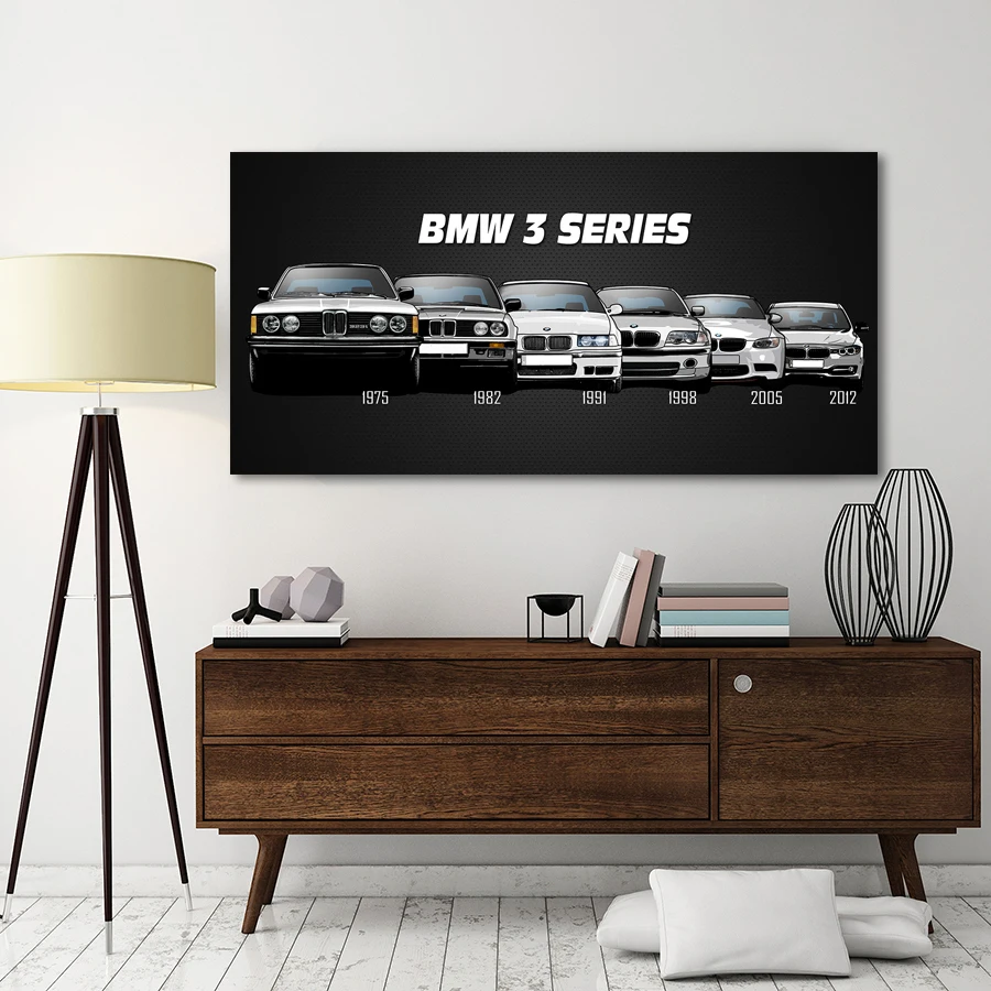 Холст Печатный плакат домашний декор 1 шт. HD Bmw M3 M5 белые спортивные картины с автомобилями настенные художественные картины гостиная модульная рамка