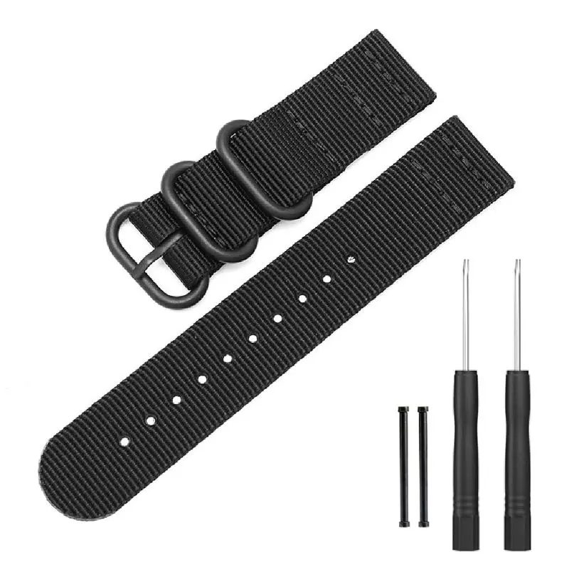 

26MM Durable Nylon Woven Watch Band Wrist Strap Replacement for Garmin Fenix 5X/5X Plus/3/3 HR Smart Watch Accessories