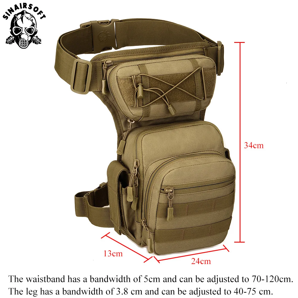 Сумка Molle для леггинсов 1000D нейлоновая Водонепроницаемая Мужская тактическая