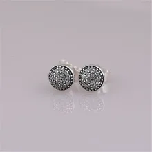 925 пробы серебряные серьги-гвоздики белый циркон cz серебряное паве серьги-гвоздики подходят для дам подарки на день рождения