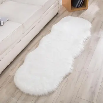 

60*90cm Kids Room Living Room Plush Floor Rug Mat Imitation Rugs Leather Mat Carpet Wool Sofa Fur Floor Fur Hairy Artificia U5J7