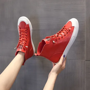 

Layer First Cowhide Martin Boots Women 2020 Autumn New High-top Women's Boots Casual All-match Round Toe Casual Women's Shoes