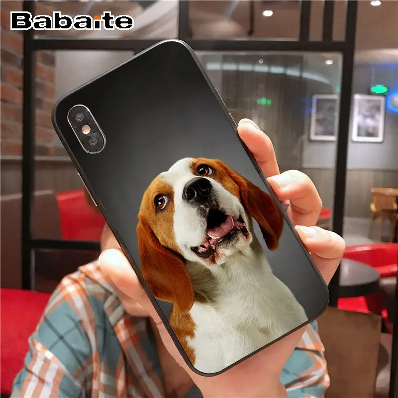 Для iphone 11pro max Beagle Dog силиконовый чехол черный мягкий чехол для телефона для iphone 6S 6plus 7plus 8 8Plus X Xs MAX 5 5S XR - Цвет: A14