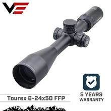 Векторная оптика Tourex 6-24x50 FFP подсветка Riflescope первый фокальный самолет прицел охотничья тактическая стрельба ноль стоп