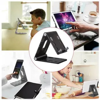 

Portable Adjustable Desktop Mobile Phone Holder Dock 360 Non-slip Phone Stand For Tablet Plastic Foldable Degree Universal O4V1