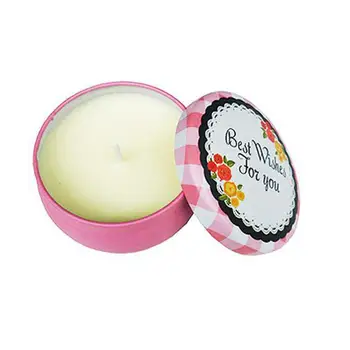 

BellyLady Soybean Scented Wax Exquisite Tin Candle for Household Office Use