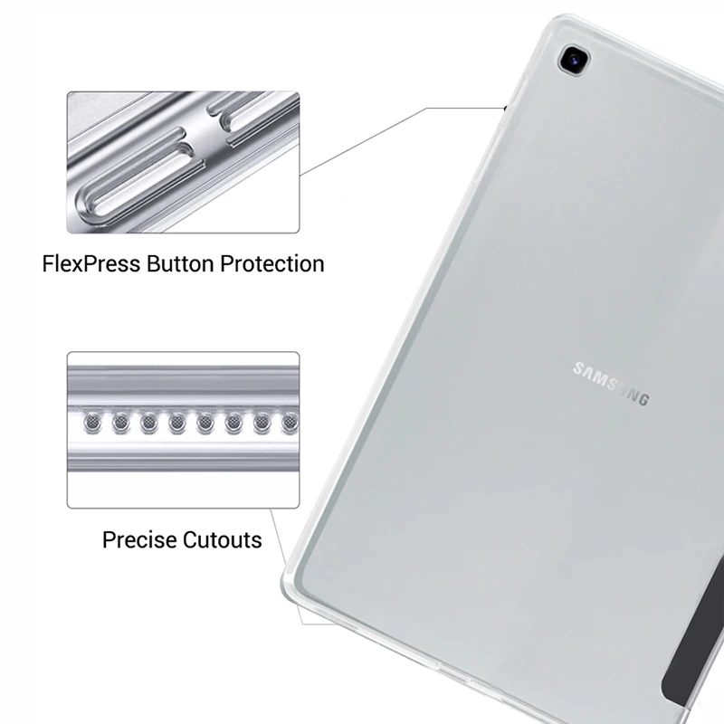 Tablet case for Samsung Galaxy Tab A 10.1" 2019 Leather Smart Sleep wake funda Trifold Stand Solid cover capa for SM-T510/T515-3