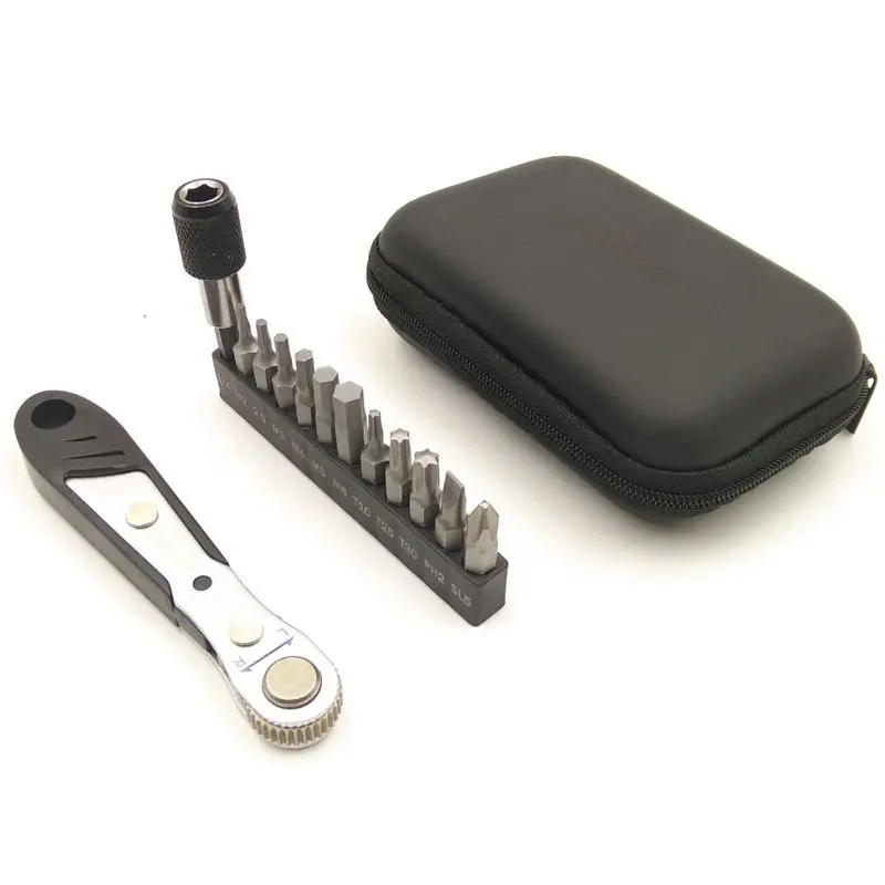 

Multi Function Cycling Repair Tools Portable Mini 1/4 Quick Ratchet Socket Wrench Screwdriver Kit Bits Set Hand Repair Tool Set