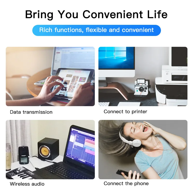 GUUGEI USB Bluetooth Dongle Adapter 4.0 Wireless Mouse Bluetooth Music Audio Receiver usb4.0 CSR4.0 Win8/10 Transmitter aptx