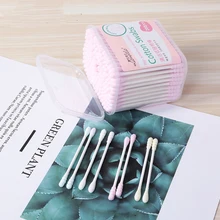 Изысканный Очищающий Инструмент для макияжа ватный тампон 200 шт. Высококачественная микро щетка одноразовая хлопковая палочка для ушей Базовая красота