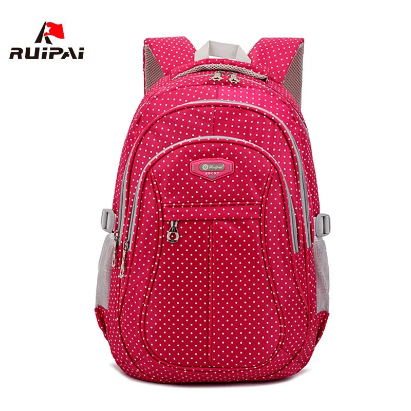 Orthopedic-Backpack Schoolbags Printing Teenagers Girls Student Women Nylon RUIPAI Dot