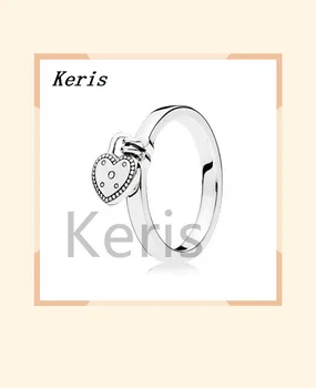 

Keris Shop 100% Sterling Silver 1:1 Glamour 196571 LOVE ANEL BLOCK Original Women Mode wedding Jewelry