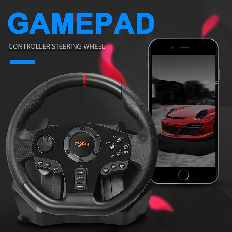  PXN V900 Game Steering Wheel for PS3 PS4 NS Switch Gaming Controller for Xbox One PC USB Vibration 
