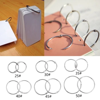 

10pcs Metal Binder Ring Loose Leaf Book Binder Hoop Ring Multifunctional Keychain Circle Book Binder Hoop Office Binding Supply