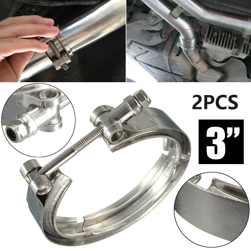 

Exhaust Clamp Pipe Stainless Steel For turbines Universal Durable Tool Parts Engine Brand New