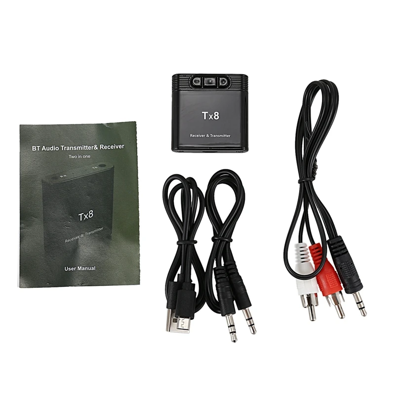 2 в 1 Bluetooth адаптер приема передатчика 3,5 мм Bluetooth 4,1 Беспроводной Tx8 аудио адаптер