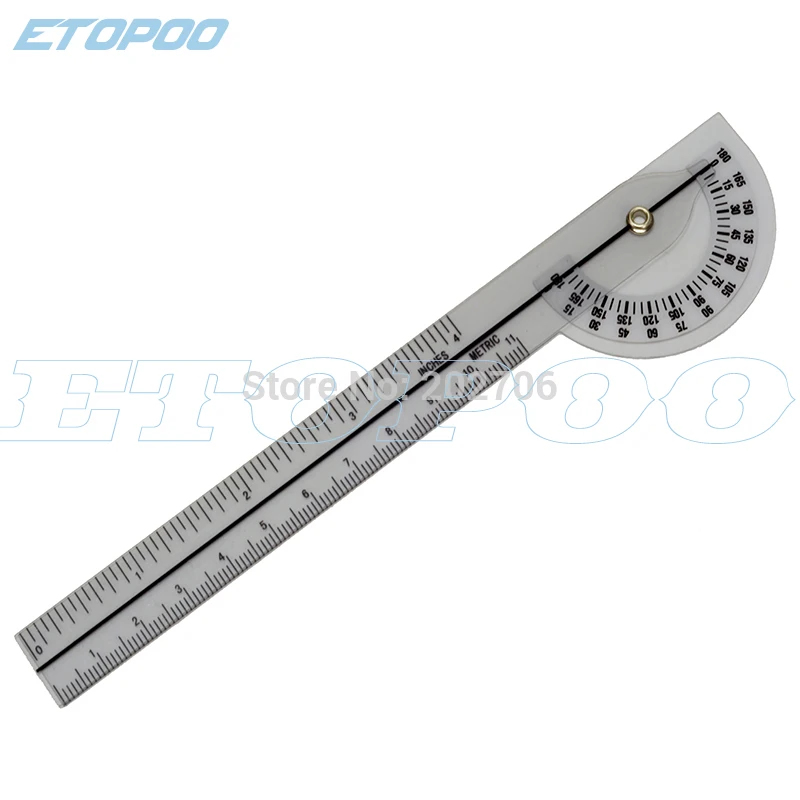 1set fingder goniometer + 17CM Medical Goniometer plastic protractor 180 degree angle ruler finger ruler medial