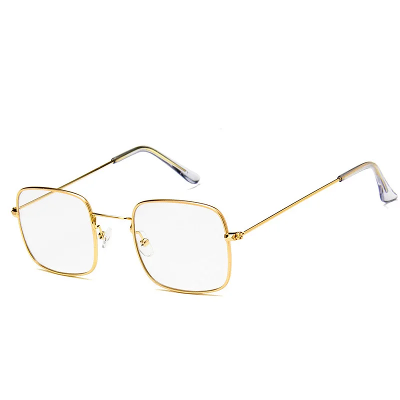Винтажные Женские квадратные очки, ретро сплав, оправы для очков, ультралегкие очки для близорукости, золотые, серебряные, черные очки по рецепту