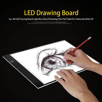 

A4 LED Tracing Board Light Box Stencil Drawing Thin Pad Table for Tattoo Art Artist Ultra-thin led drawing board