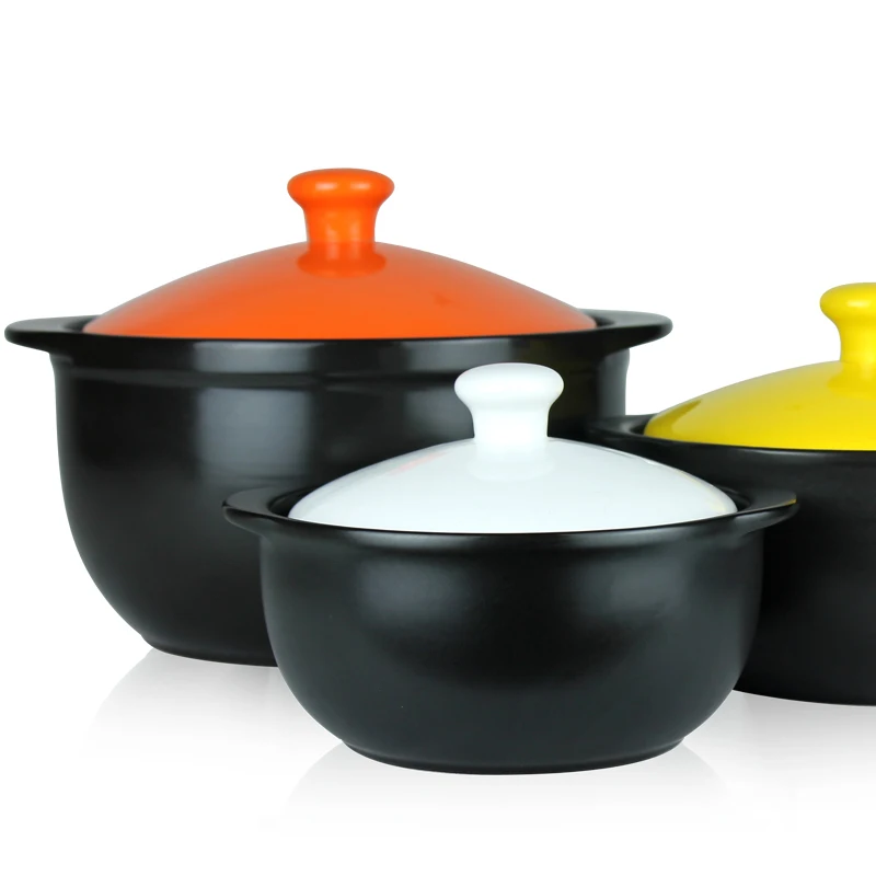 

Korean double ear health casserole ceramic soup rice noodle bellied stew pan earthenware cooking pot saucepan saucepot gas
