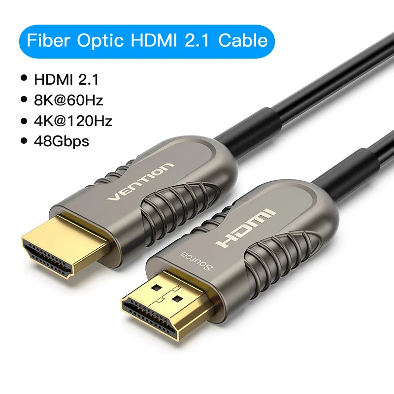 Câble HDMI Vention 8K 120Hz 48Gbps Câble HDMI Fibre Optique Ultra Haut