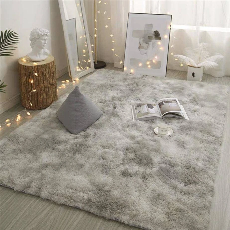 グレーのカーペット染色ソフトぬいぐるみカーペットのための非スリップマット Carpet Aliexpress