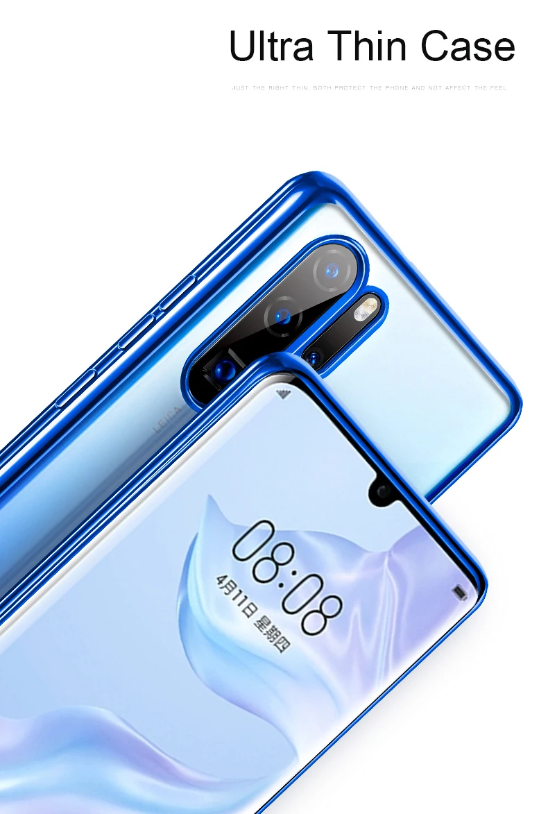 Ультратонкий чехол для телефона huawei P30 Pro P20 mate 20 lite P Smart Z Plus Мягкий силиконовый прозрачный 3D лазерный чехол с покрытием