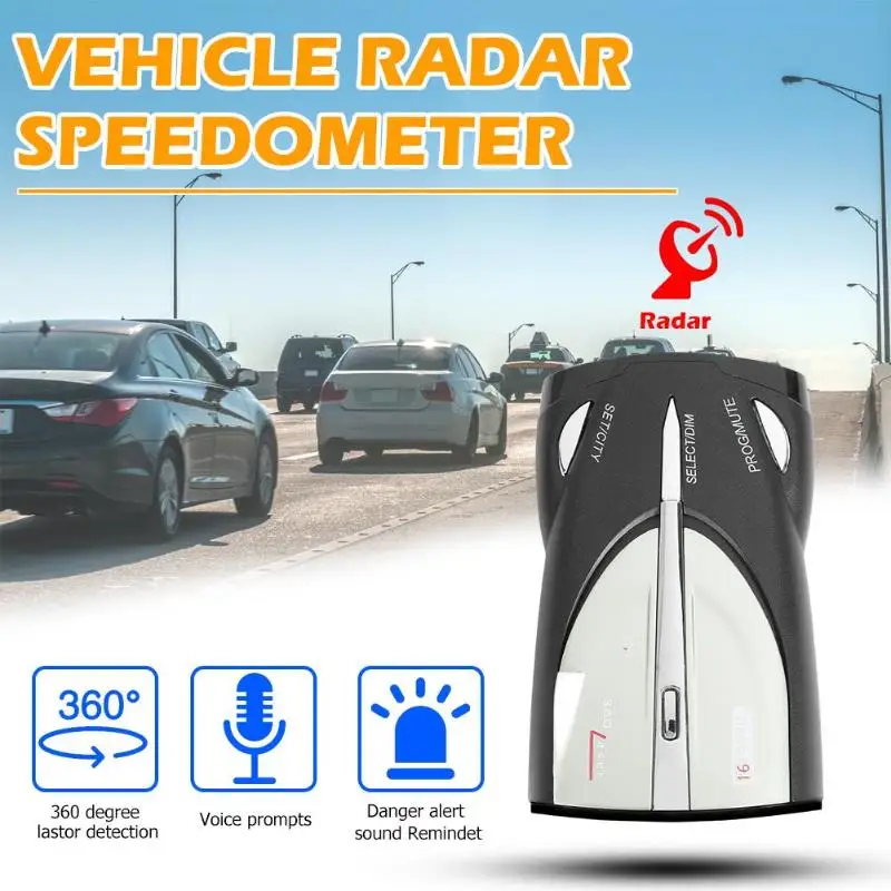 9880 Radar Detector English Russian Vehicle Voice Practical Support Multilingual Customization Alert Warning Speed Control