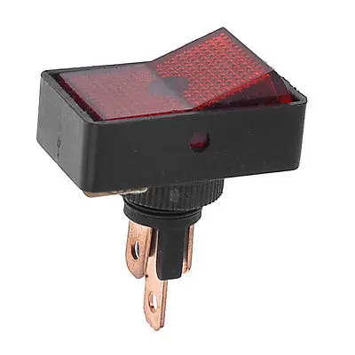 

12-24V 15A Red Light Illuminated 3 Pins SPST ON/OFF Snap in Boat Rocker Switch