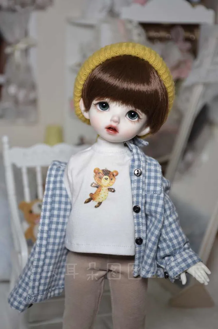 1/6 BJD одежда аксессуары рубашка+ брюки+ шляпа+ футболка набор кукольные наряды для BJD/SD yosd, не включены кукла, обувь, парик и другие E2580