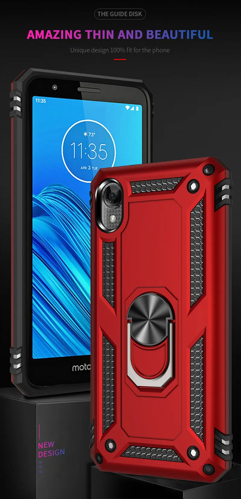 3D комбинированная Защита Чехол для Motorola Moto E6 для Motorola Moto E6 Plus E6s для Moto E Plus 6th Gen металлический чехол для телефона Cas