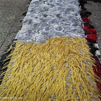 

Madison Jacquard Red African Very Soft Feather Embroidery Latest 2020 High Quality Lace Nigerian Lace Fabrics For Wedding