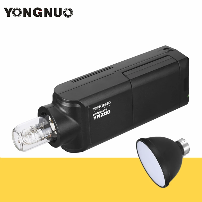 US $200.00 YONGNUO YN200 TTL Flash Speedlite Kit YN 200 Flash LightBattery 200W GN60 18000s HSS 5600K For Nikon Sony Canon DSLR Camera