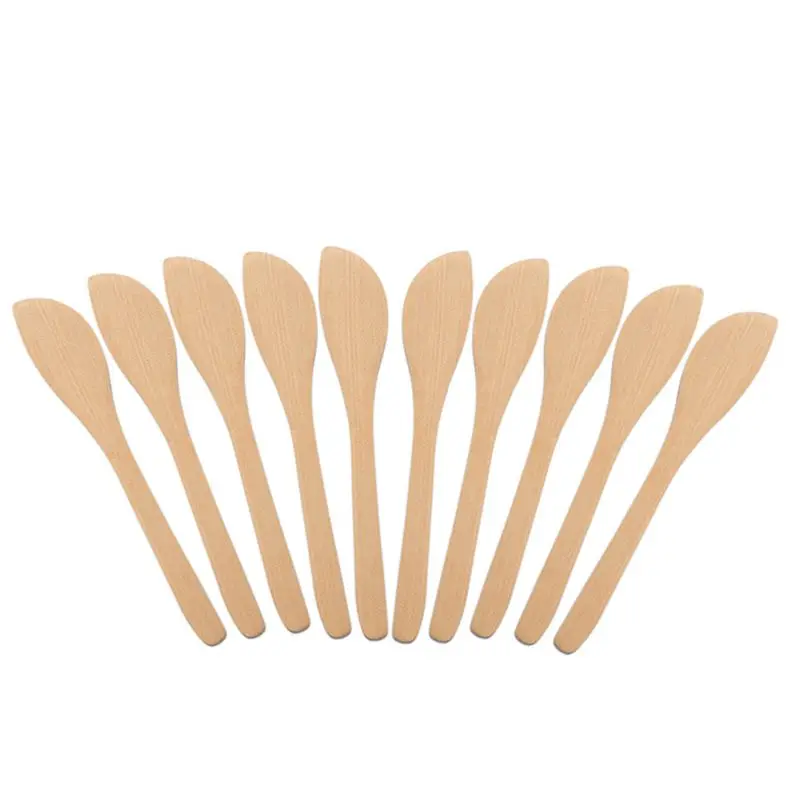 10 шт. деревянная ложка пельмень наполнение посуда арахисовое масло распределяя инструменты T8WE