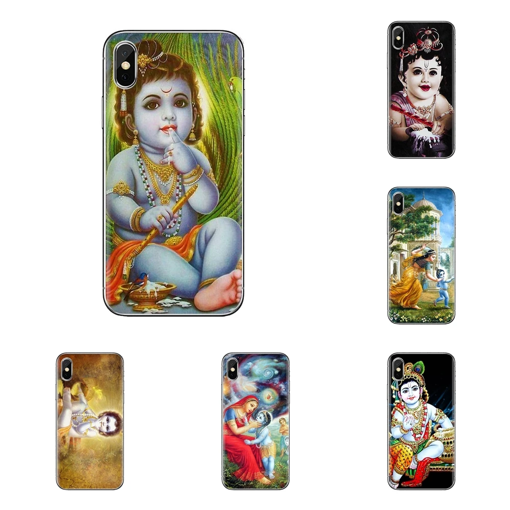 TPU Transparent Bag Case For Xiaomi Redmi 4 3 3S Pro Mi3 Mi4 Mi4i Mi4C Mi5 Mi5S Mi Max Note 2 Indian Lord Radha baby Krishna |