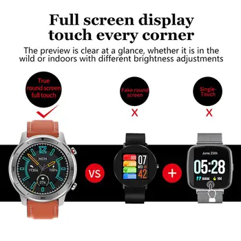 

DT78 Smart Watch Full Touch Round Smart Watch Men Retro Business IP68 Sport Watch for Men Bluetooth Control Health Tracker
